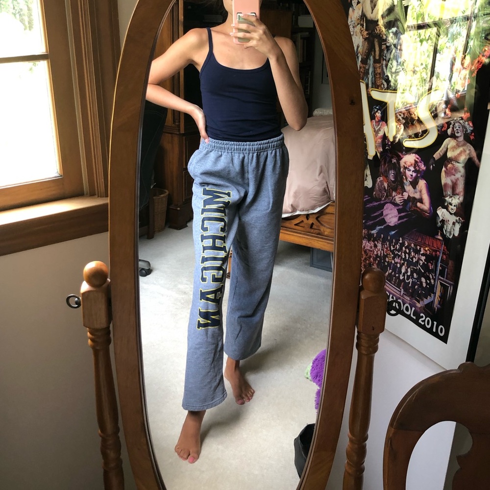Gray Michigan Sweatpants